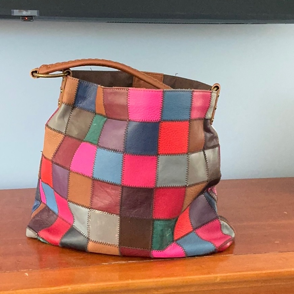Patchwork Leather Tote Bag